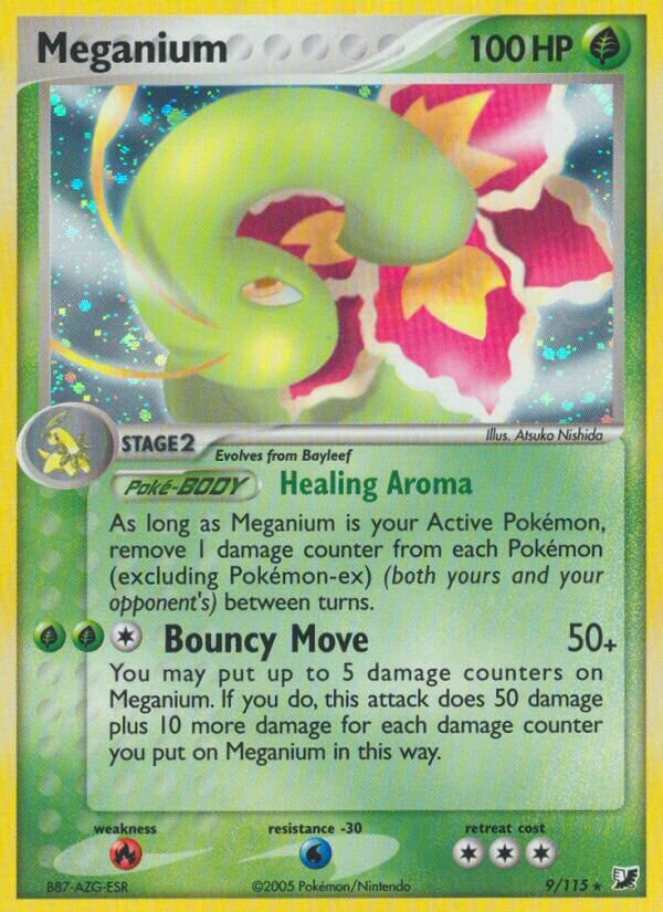 Meganium 009/117 — EX Forze Segrete (Italian Pokémon TCG card)