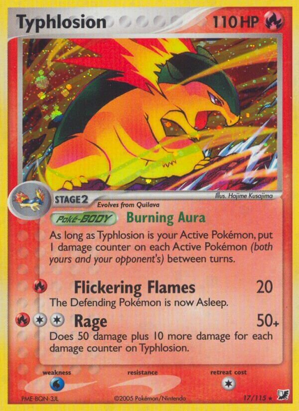 Typhlosion 017/117 — EX Forze Segrete (Italian Pokémon TCG card)