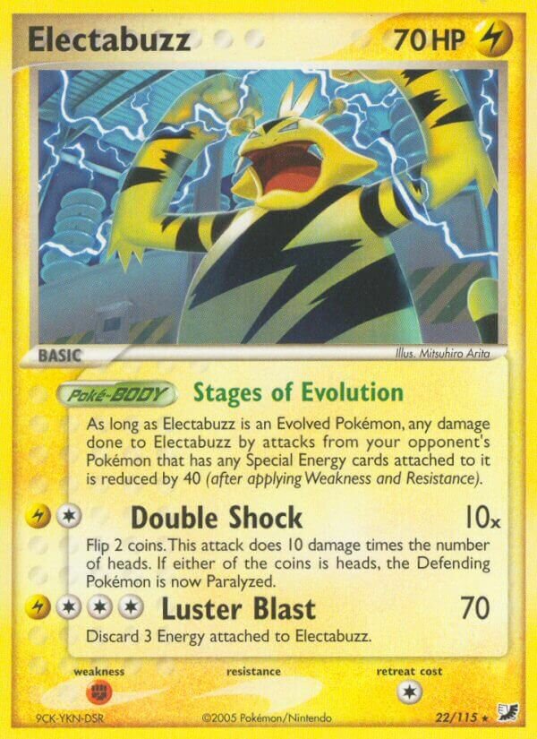 Electabuzz 022/117 — EX Forze Segrete (Italian Pokémon TCG card)