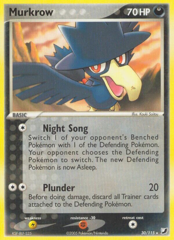 Murkrow 030/117 — EX Forze Segrete (Italian Pokémon TCG card)