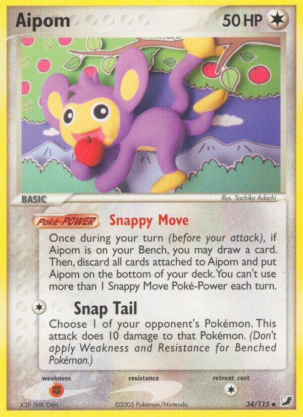 Aipom 034/117 — EX Forze Segrete (Italian Pokémon TCG card)