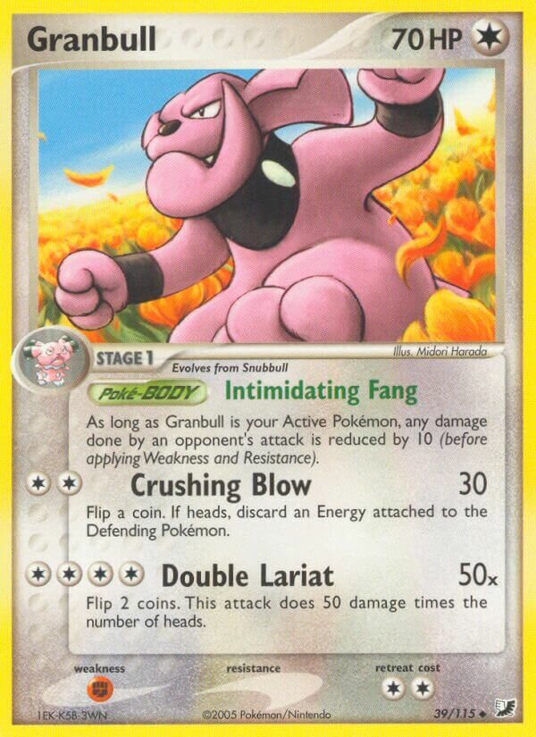 Granbull 039/117 — EX Forze Segrete (Italian Pokémon TCG card)