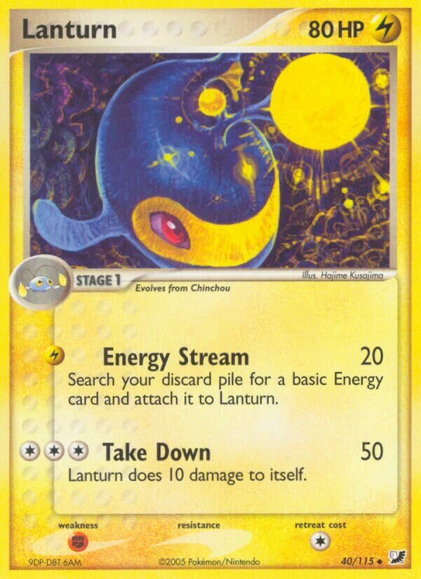 Lanturn 040/117 — EX Forze Segrete (Italian Pokémon TCG card)