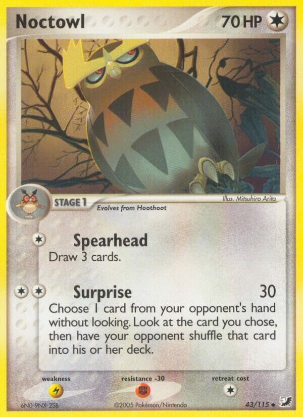 Noctowl 043/117 — EX Forze Segrete (Italian Pokémon TCG card)