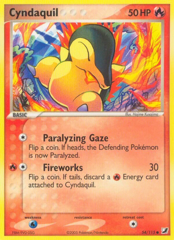 Cyndaquil 054/117 — EX Forze Segrete (Italian Pokémon TCG card)