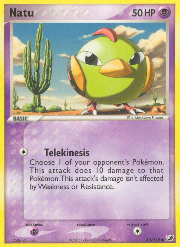 Natu 063/117 — EX Forze Segrete (Italian Pokémon TCG card)
