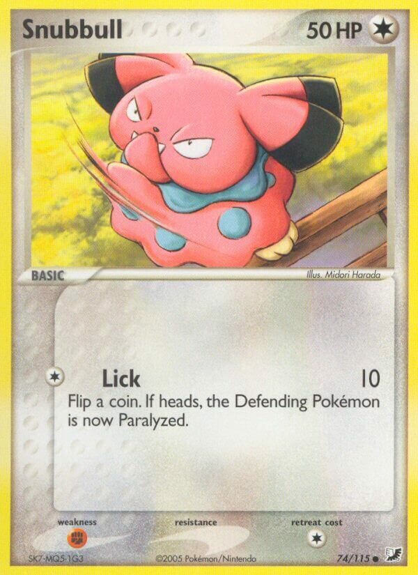 Snubbull 074/117 — EX Forze Segrete (Italian Pokémon TCG card)