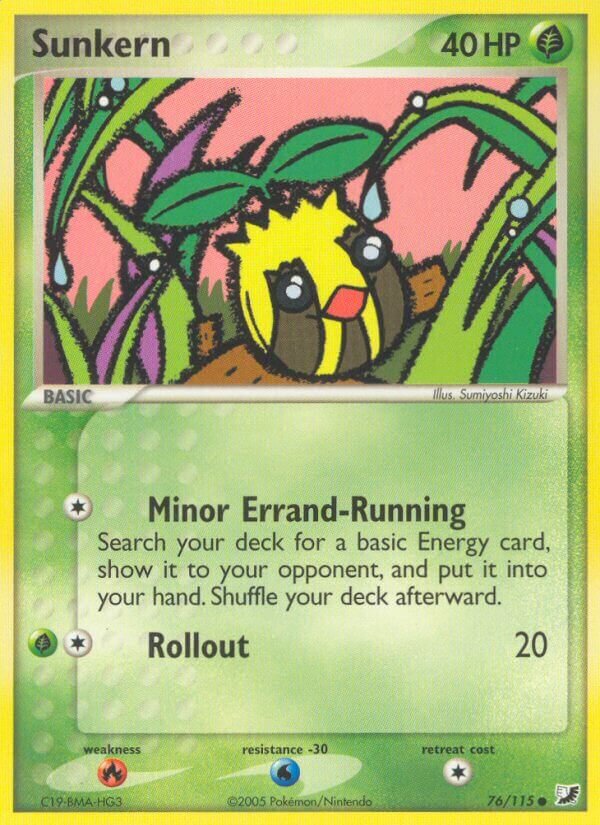 Sunkern 076/117 — EX Forze Segrete (Italian Pokémon TCG card)