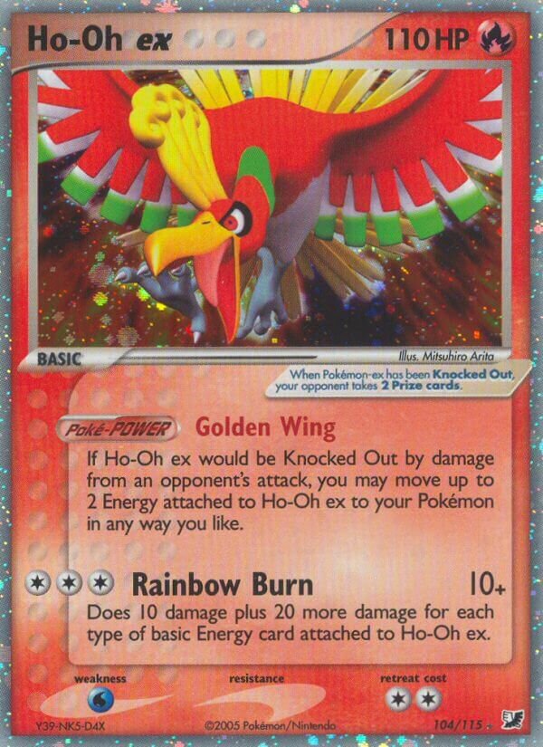 Ho-Oh ex 104/117 — EX Forze Segrete (Italian Pokémon TCG card)