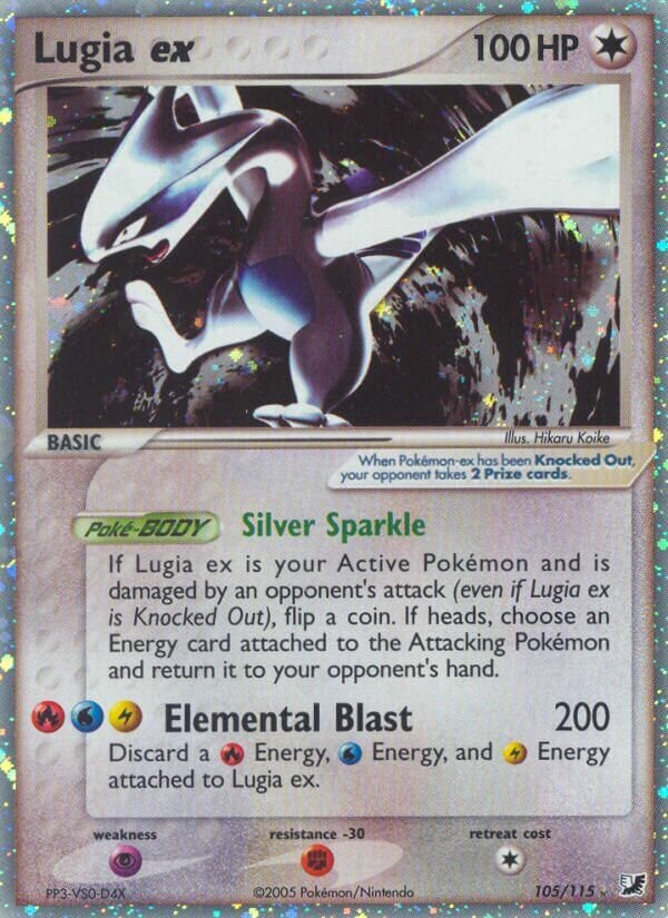 Lugia ex 105/117 — EX Forze Segrete (Italian Pokémon TCG card)