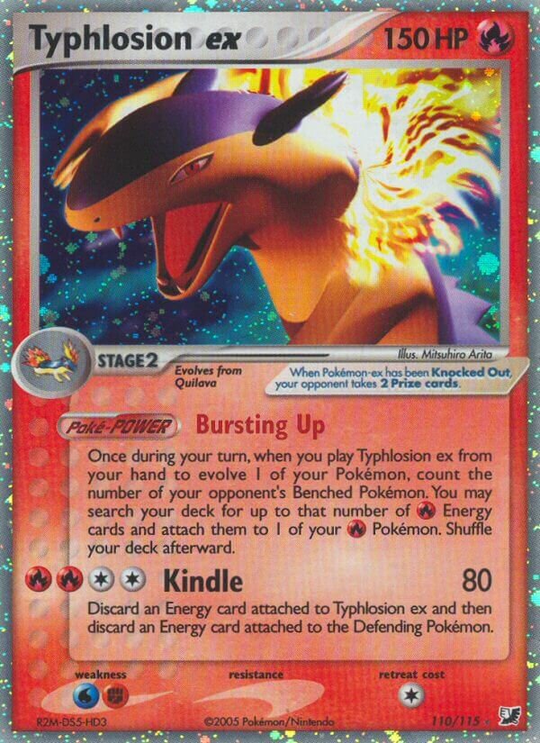 Typhlosion ex 110/117 — EX Forze Segrete (Italian Pokémon TCG card)