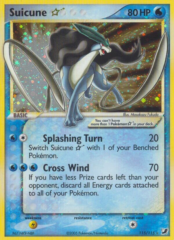 Suicune ☆ 115/117 — EX Forze Segrete (Italian Pokémon TCG card)
