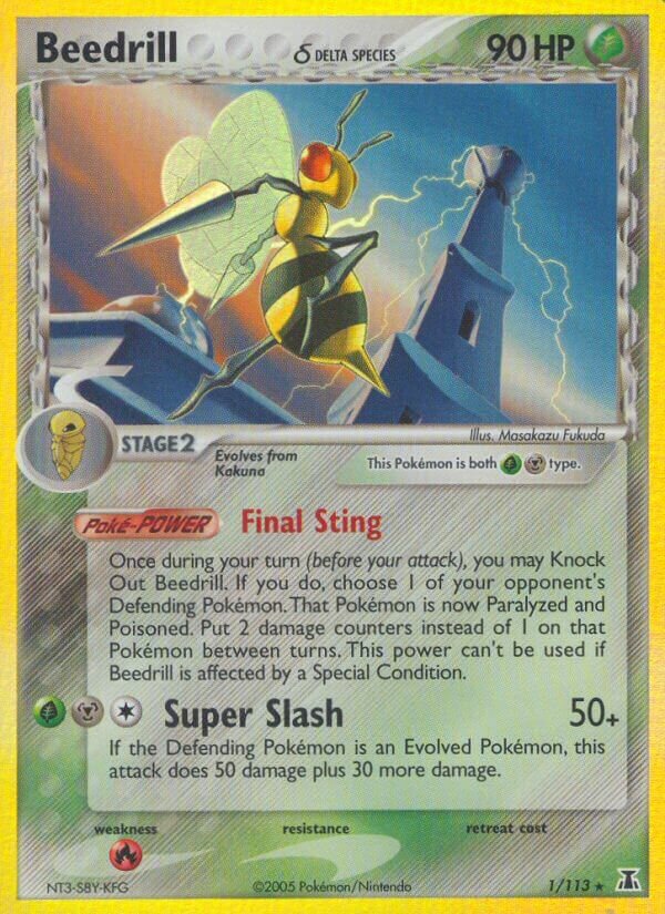 Beedrill 001/114 — EX Specie Delta (Italian Pokémon TCG card)