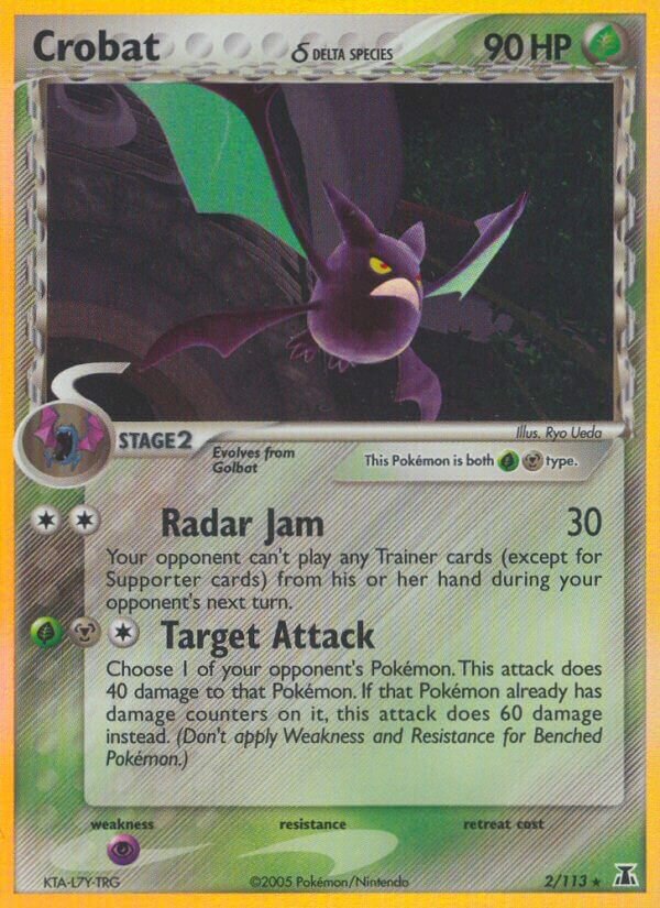 Crobat 002/114 — EX Specie Delta (Italian Pokémon TCG card)