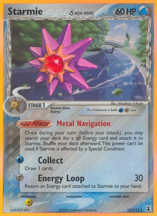 Starmie 015/114 — EX Specie Delta (Italian Pokémon TCG card)