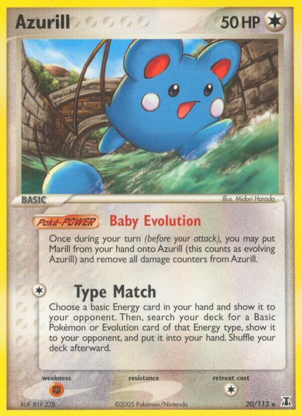Azurill 020/114 — EX Specie Delta (Italian Pokémon TCG card)