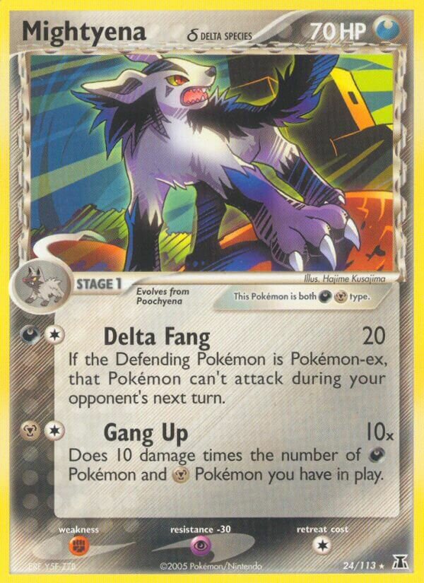 Mightyena 024/114 — EX Specie Delta (Italian Pokémon TCG card)