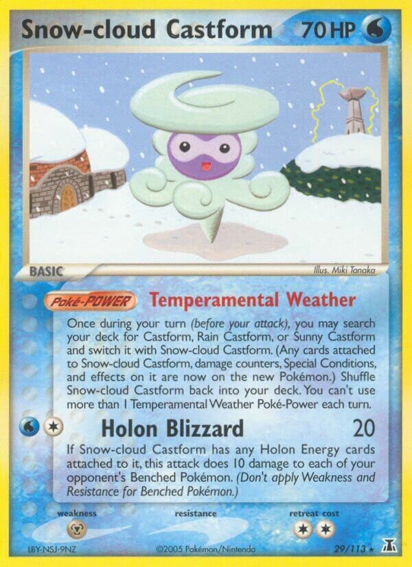 Snow-cloud Castform Pokémon TCG cards