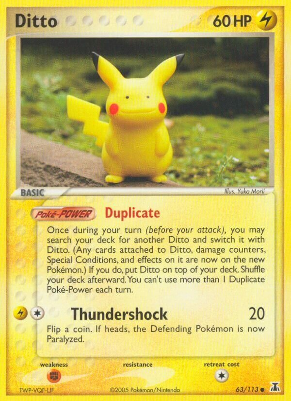 Ditto 063/114 — EX Specie Delta (Italian Pokémon TCG card)