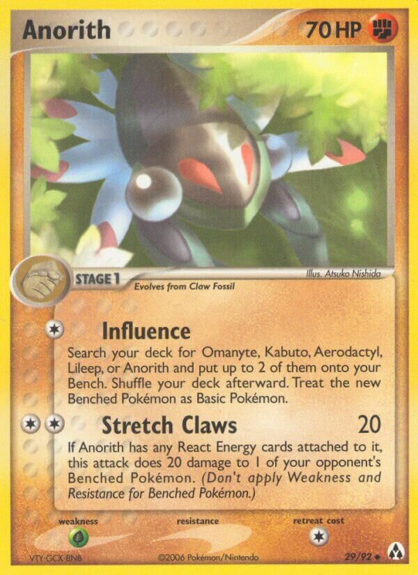 Anorith 029/93 — EX La Leggenda di Mew (Italian Pokémon TCG card)