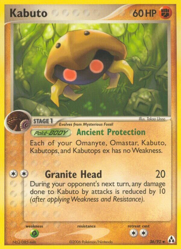 Kabuto 036/93 — EX La Leggenda di Mew (Italian Pokémon TCG card)