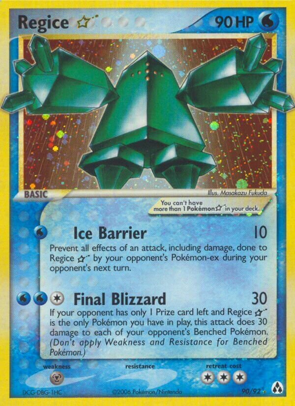 Regice ☆ 090/93 — EX La Leggenda di Mew (Italian Pokémon TCG card)
