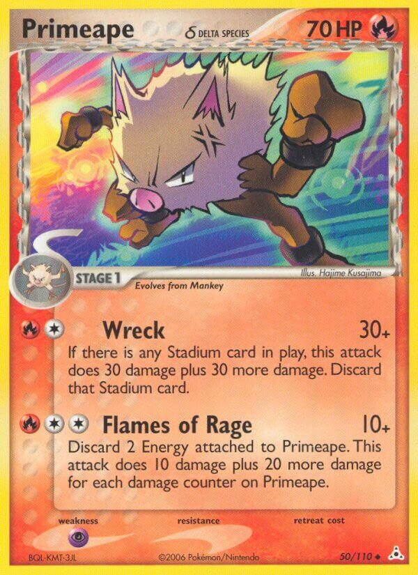Primeape 050/111 — EX Fantasmi di Holon (Italian Pokémon TCG card)