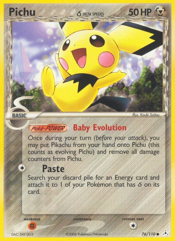 Pichu 076/111 — EX Fantasmi di Holon (Italian Pokémon TCG card)