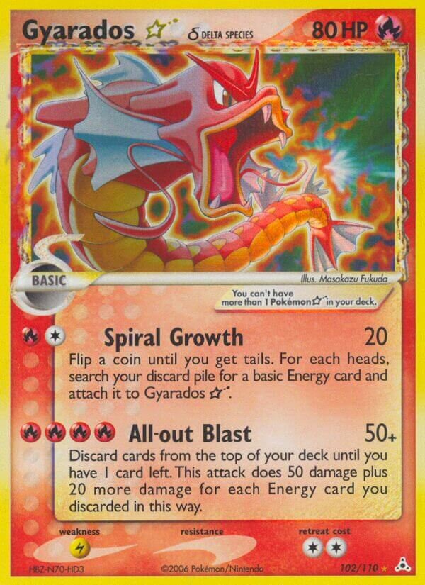 Gyarados ☆ 102/111 — EX Fantasmi di Holon (Italian Pokémon TCG card)