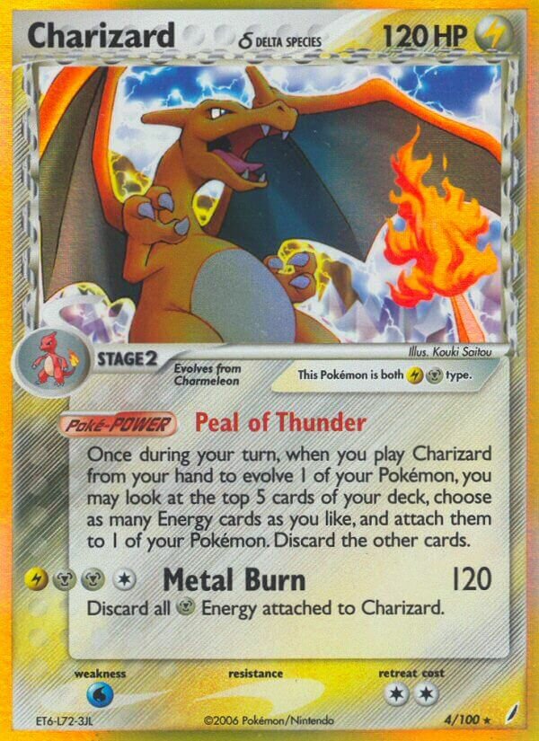 Charizard 004/100 — EX Guardiani dei Cristalli (Italian Pokémon TCG card)