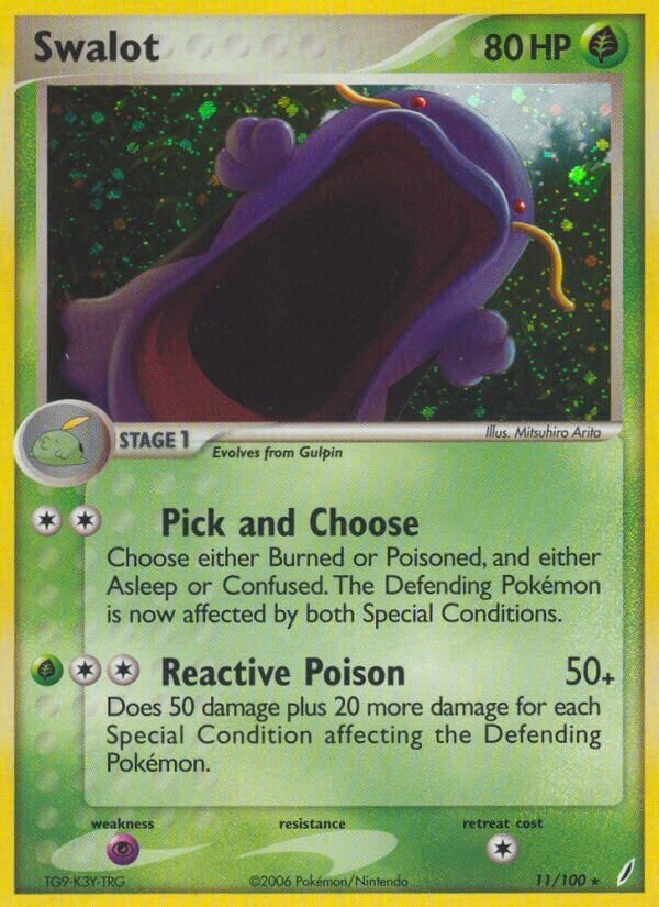 Swalot 011/100 — EX Guardiani dei Cristalli (Italian Pokémon TCG card)