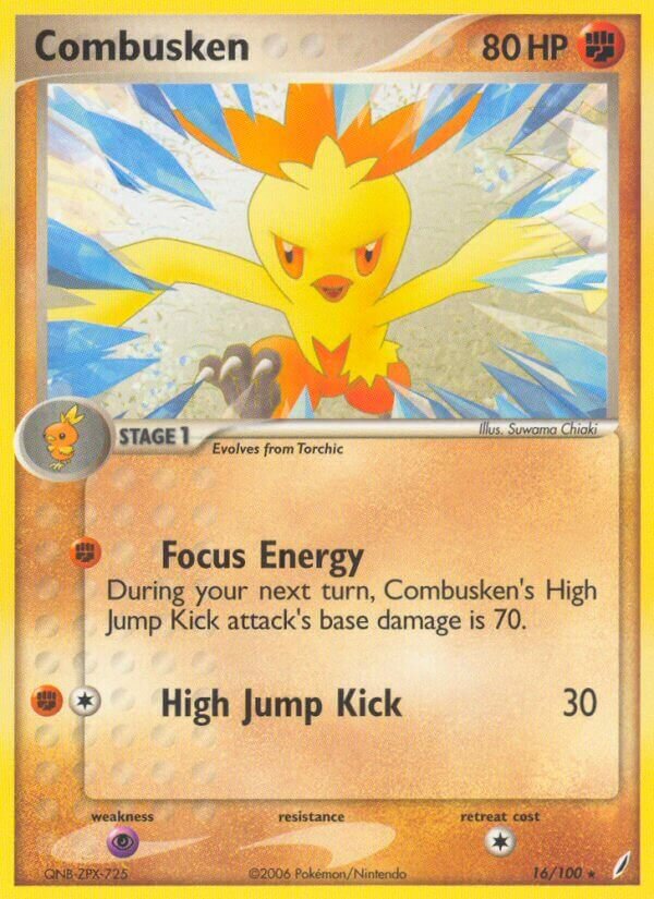 Combusken 016/100 — EX Guardiani dei Cristalli (Italian Pokémon TCG card)