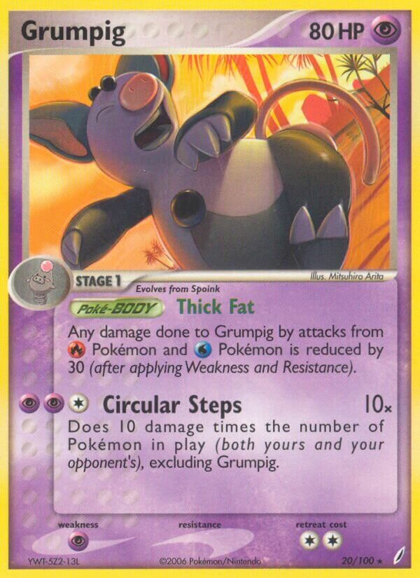 Grumpig 020/100 — EX Guardiani dei Cristalli (Italian Pokémon TCG card)