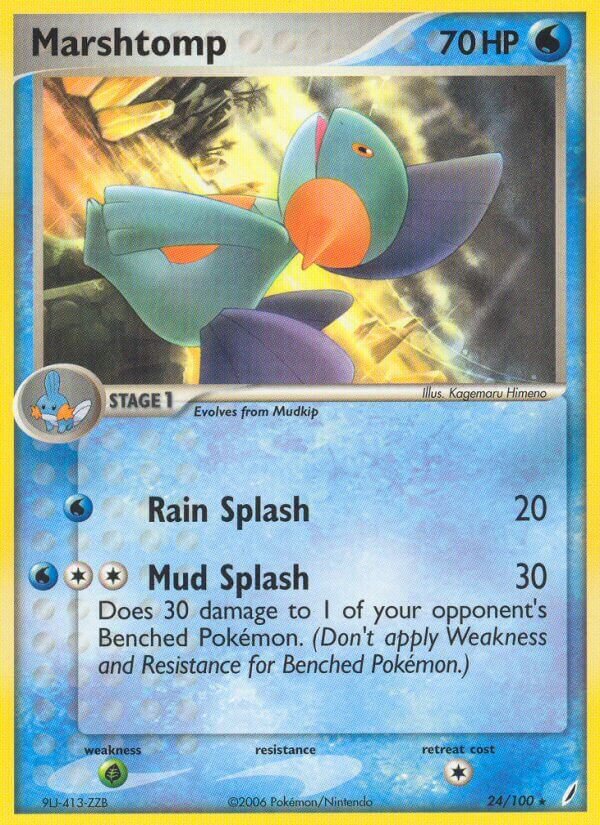 Marshtomp 024/100 — EX Guardiani dei Cristalli (Italian Pokémon TCG card)