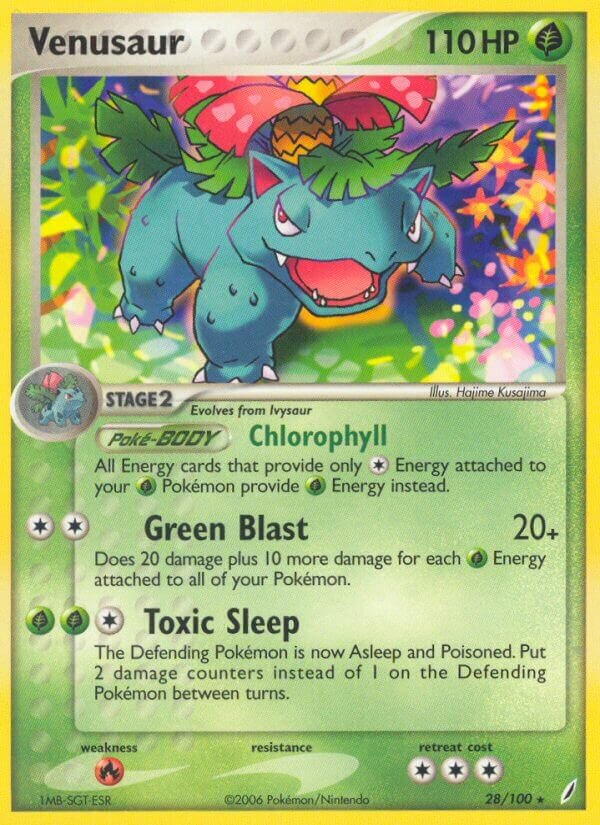 Venusaur 028/100 — EX Guardiani dei Cristalli (Italian Pokémon TCG card)