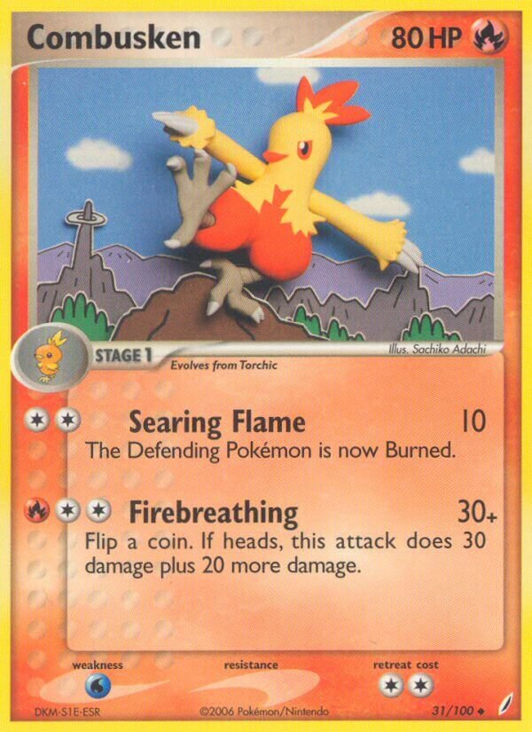 Combusken 031/100 — EX Guardiani dei Cristalli (Italian Pokémon TCG card)