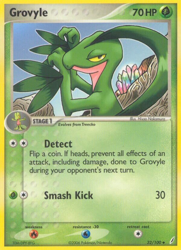 Grovyle 032/100 — EX Guardiani dei Cristalli (Italian Pokémon TCG card)