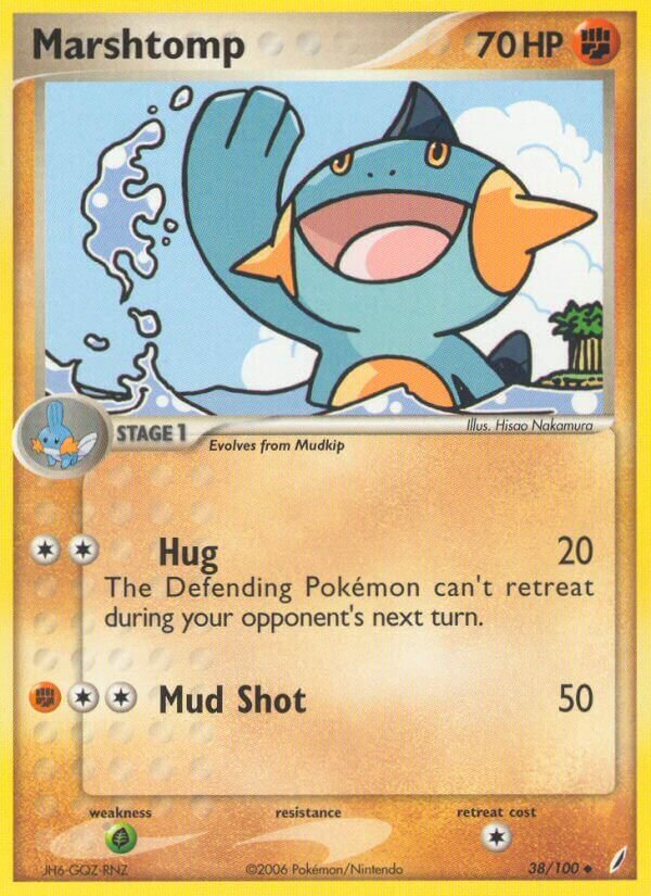 Marshtomp 038/100 — EX Guardiani dei Cristalli (Italian Pokémon TCG card)