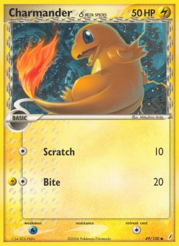 Charmander 049/100 — EX Guardiani dei Cristalli (Italian Pokémon TCG card)
