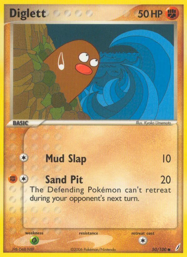 Diglett 050/100 — EX Guardiani dei Cristalli (Italian Pokémon TCG card)