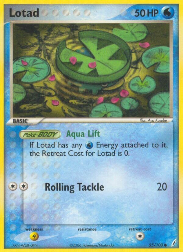 Lotad 055/100 — EX Guardiani dei Cristalli (Italian Pokémon TCG card)