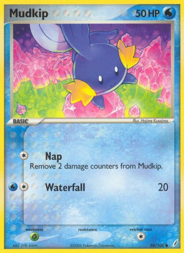 Mudkip 058/100 — EX Guardiani dei Cristalli (Italian Pokémon TCG card)
