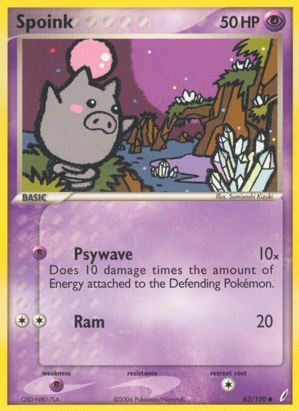 Spoink 062/100 — EX Guardiani dei Cristalli (Italian Pokémon TCG card)