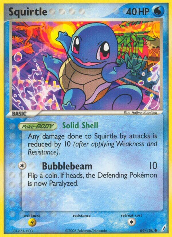Squirtle 064/100 — EX Guardiani dei Cristalli (Italian Pokémon TCG card)