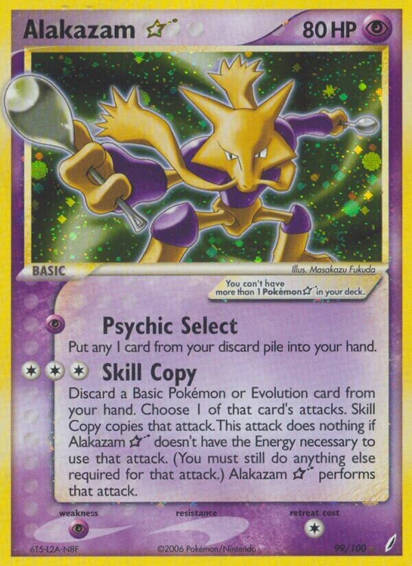 Alakazam ☆ 099/100 — EX Guardiani dei Cristalli (Italian Pokémon TCG card)