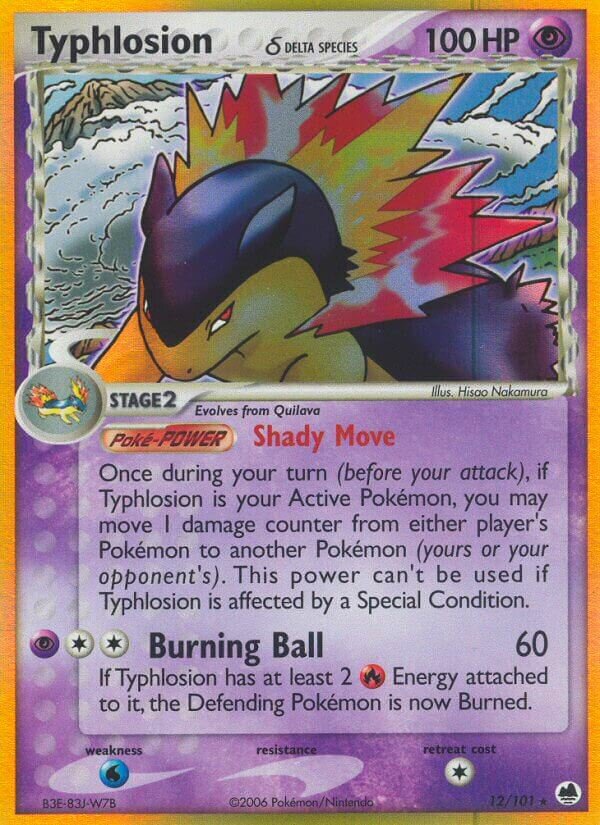 Typhlosion 012/101 — EX L’Isola dei Draghi (Italian Pokémon TCG card)