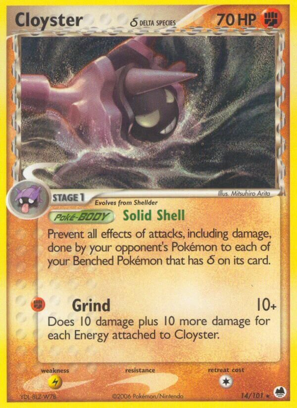 Cloyster 014/101 — EX L’Isola dei Draghi (Italian Pokémon TCG card)