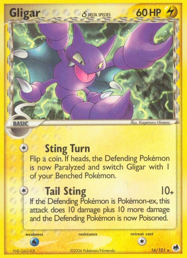 Gligar 016/101 — EX L’Isola dei Draghi (Italian Pokémon TCG card)