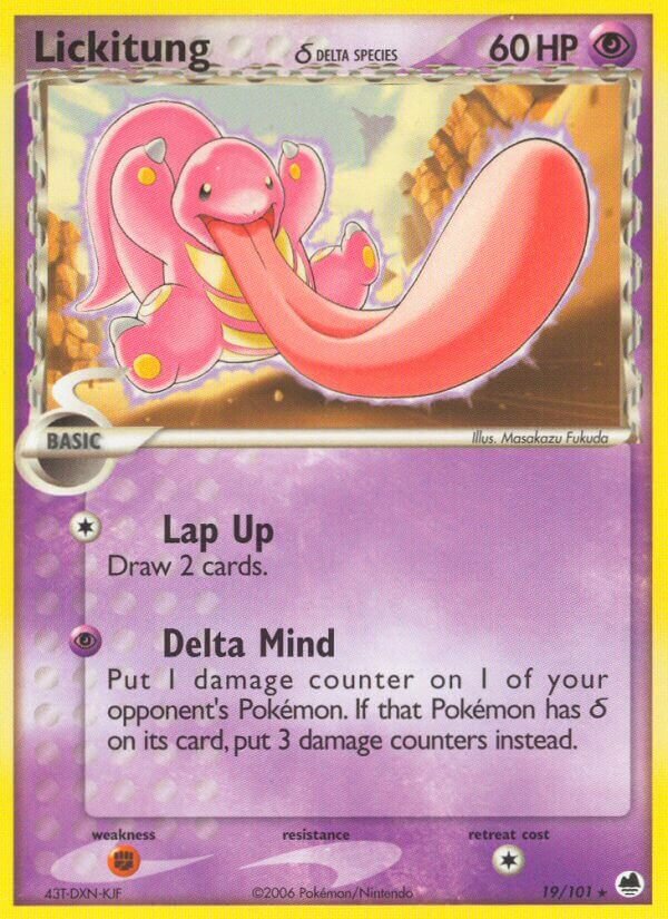 Lickitung 019/101 — EX L’Isola dei Draghi (Italian Pokémon TCG card)