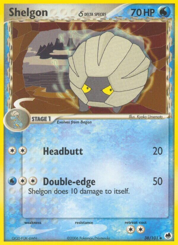 Shelgon 038/101 — EX L’Isola dei Draghi (Italian Pokémon TCG card)